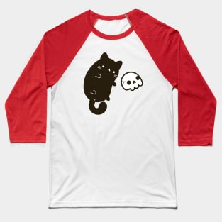 Cute cat with skull Baseball T-Shirt